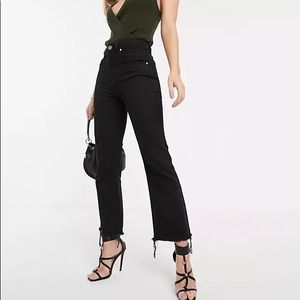 ASOS Denim High Rise Fray Jeans